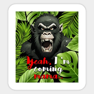 An Ape from Colored jungle Sticker